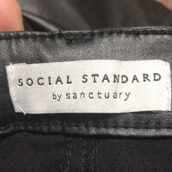 Social Standard by sanctuary mid rise ankle skinny pants coated finish - Picture 12 of 14